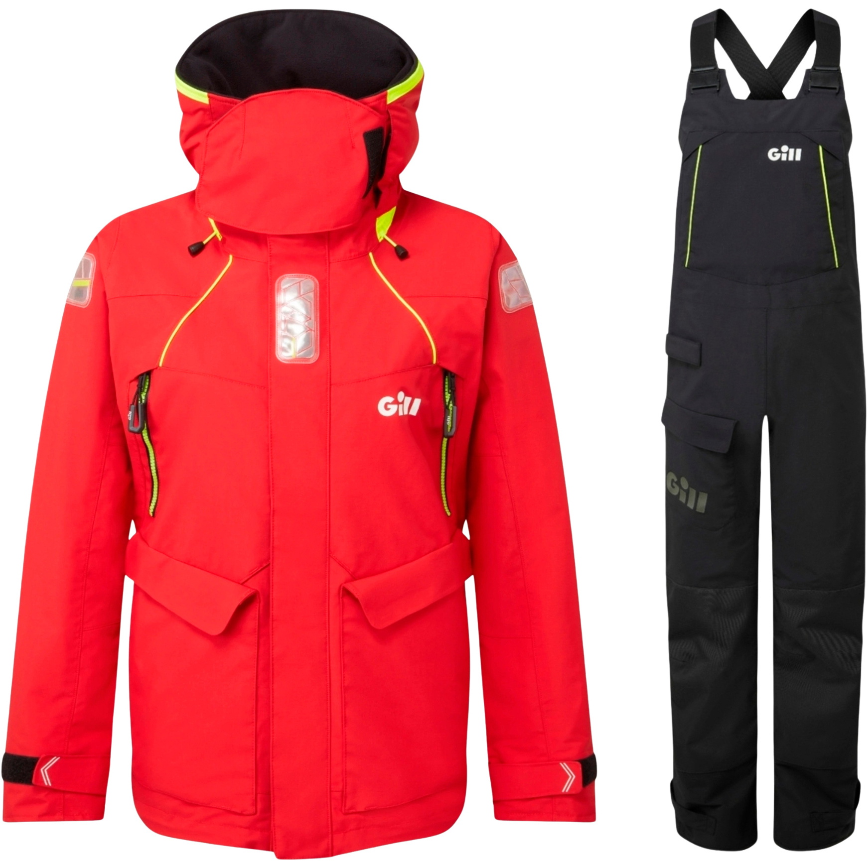 2026 Gill OS2 Offshore Jacket & Trouser Seglingsdräkt GWOOJATCSRB - Röd / Black